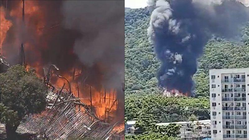 Vídeos: incêndio atinge o Projac, da Rede Globo, no Rio de Janeiro