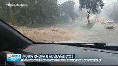 Tempestade alaga Goiânia na tarde de hoje