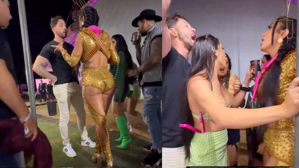 Assista: Rico Melquiades e Dayanne Bezerra protagonizam briga que termina em agressão em festa de Carlinhos Maia