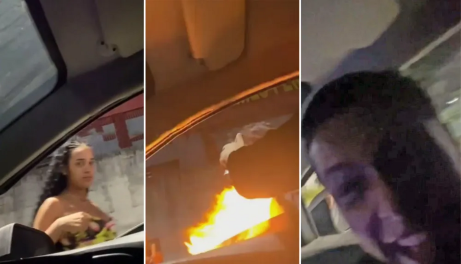 Homem cai na gargalhada após atear fogo em garota de programa