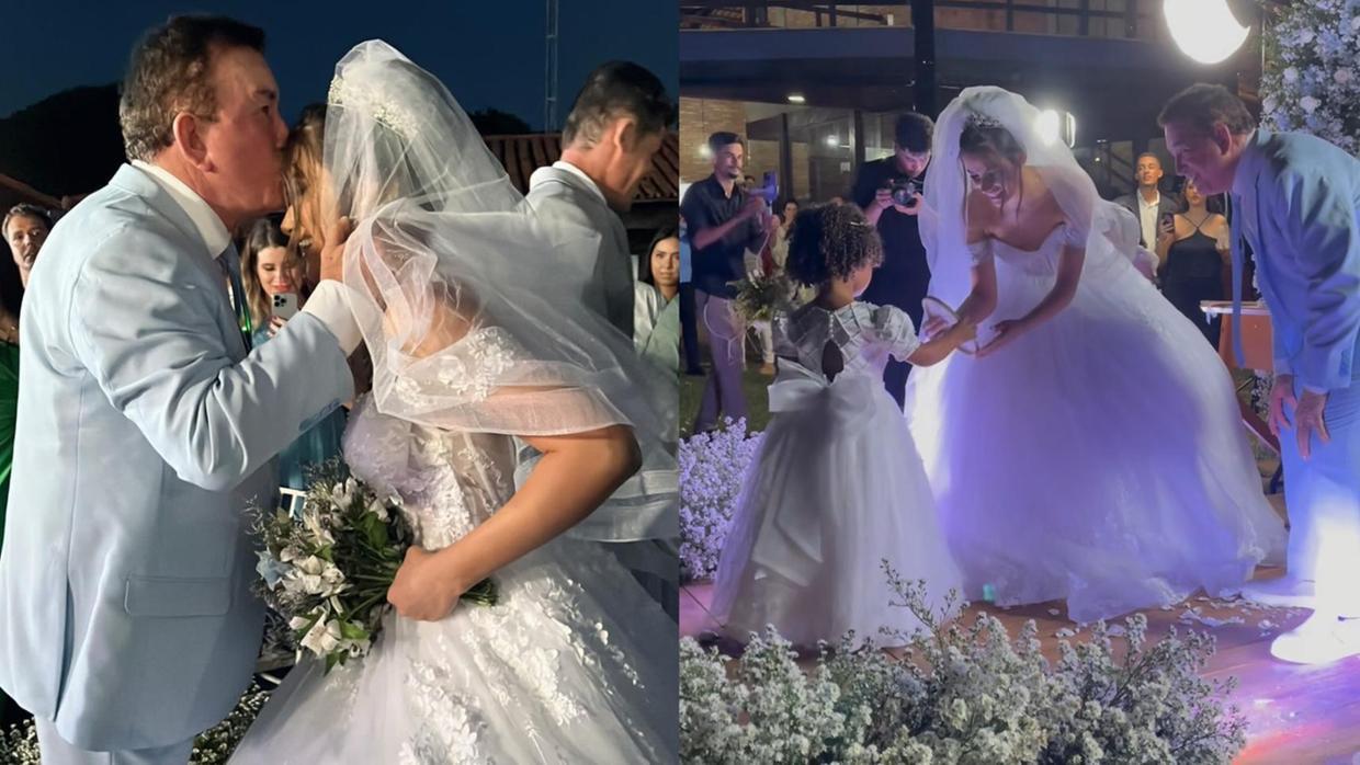 Festa de casamento de Amado Batista e Calita Franciele impressiona em rancho de R$ 350 milhões; veja fotos
