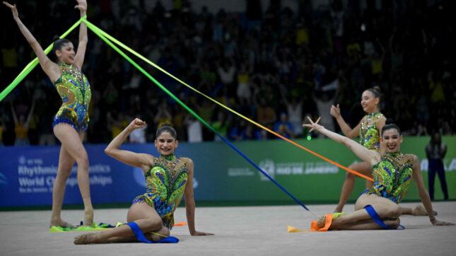Brasil faz história no RJ e conquista prata inédita no Mundial de Ginástica Rítmica