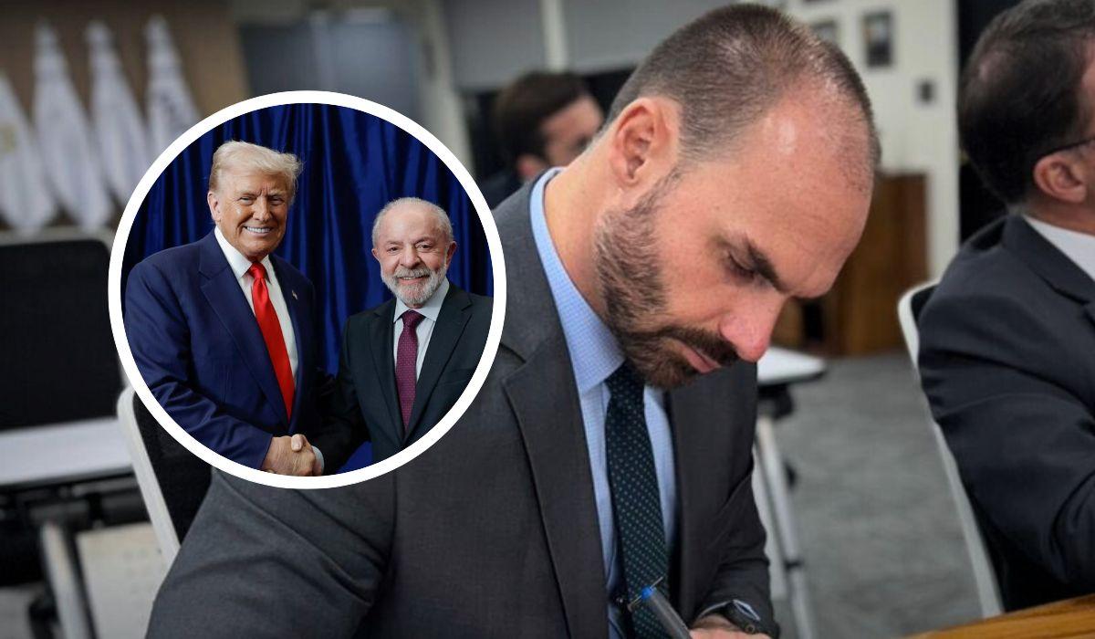 Eduardo Bolsonaro fala sobre retirada de tarifa contra Brasil e alfineta Moraes: “Crise”